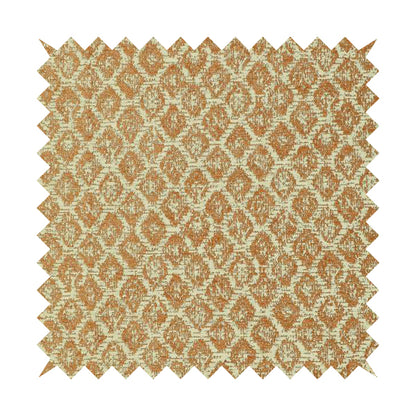 Orange Beige Colour Symmetry Geometric Pattern Soft Furnishing Upholstery Fabric JO-1411 - Made To Measure Curtains