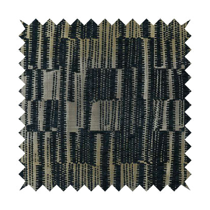 Blue Silver Shine Effect Stripe Theme Pattern Chenille Furnishing Upholstery Fabric JO-1412 - Handmade Cushions