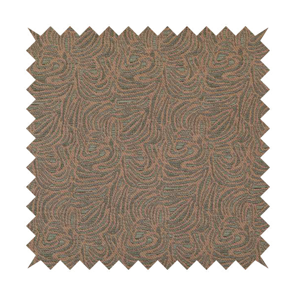 Swirl Pattern In Grey Pink Coloured Soft Chenille Textured Material Upholstery Fabric JO-1419 - Handmade Cushions