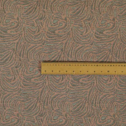 Swirl Pattern In Grey Pink Coloured Soft Chenille Textured Material Upholstery Fabric JO-1419 - Handmade Cushions