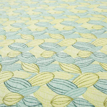 Green Blue Colours Nature Inspired Pattern Soft Chenille Upholstery Fabric JO-149 - Roman Blinds