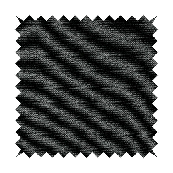 Gloria Plain Textured Chenille Upholstery Fabric In Black Colour JO-152 - Roman Blinds