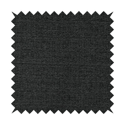 Gloria Plain Textured Chenille Upholstery Fabric In Black Colour JO-152