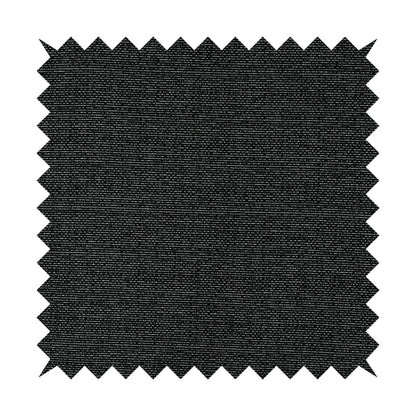 Gloria Plain Textured Chenille Upholstery Fabric In Black Colour JO-152 - Made To Measure Curtains