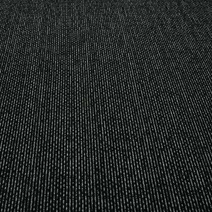 Gloria Plain Textured Chenille Upholstery Fabric In Black Colour JO-152 - Roman Blinds