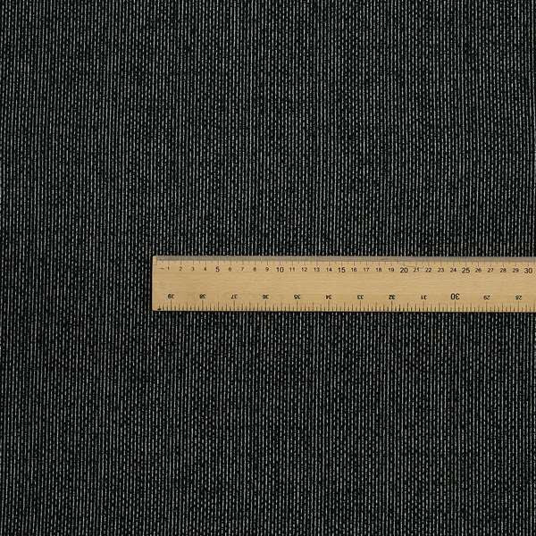 Gloria Plain Textured Chenille Upholstery Fabric In Black Colour JO-152 - Made To Measure Curtains