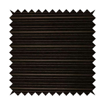 Vegas Brown Shine Effect Striped Pattern Soft Chenille Upholstery Fabric JO-153