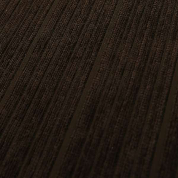 Vegas Brown Shine Effect Striped Pattern Soft Chenille Upholstery Fabric JO-153 - Made To Measure Curtains