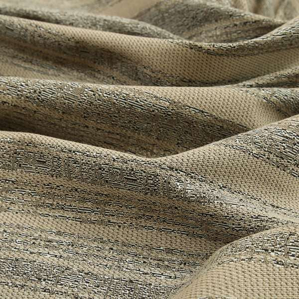 Upholstery Interior Quality Brown Dessert Striped Pattern Chenille Fabric JO-161 - Roman Blinds