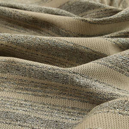 Upholstery Interior Quality Brown Dessert Striped Pattern Chenille Fabric JO-161