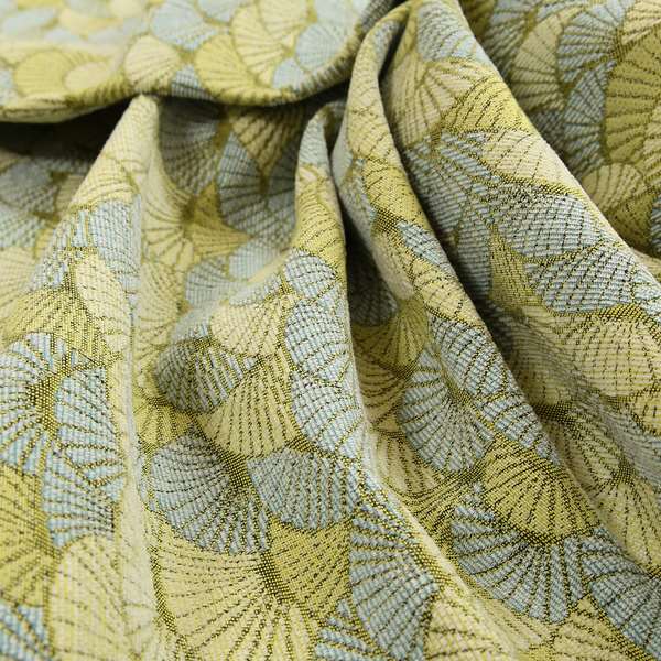 Green Blue Colours Nature Inspired Pattern Soft Chenille Upholstery Fabric JO-164 - Roman Blinds