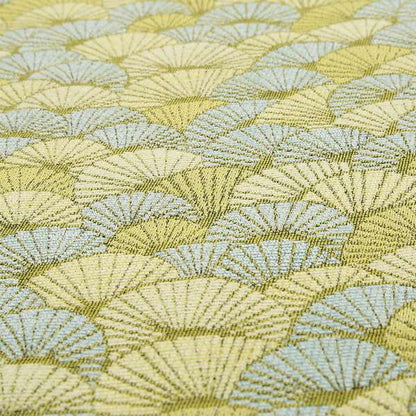 Green Blue Colours Nature Inspired Pattern Soft Chenille Upholstery Fabric JO-164 - Roman Blinds