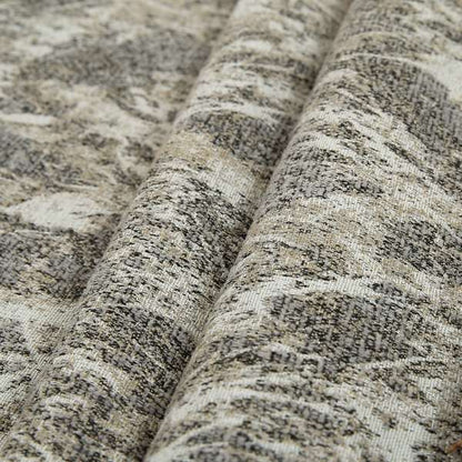 Grey Beige Yorkshire Dales Stone Effect Pattern Soft Chenille Fabric JO-171 - Roman Blinds