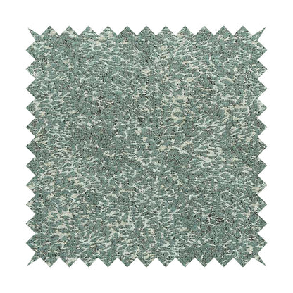 Teal Beige Camouflage Effect Pattern Soft Chenille Fabric JO-172 - Made To Measure Curtains