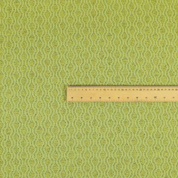 Piccadilly Collection Eclipse Pattern Woven Upholstery Green Chenille Fabric JO-173 - Made To Measure Curtains