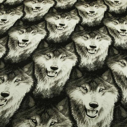 Wolf Pack Animal Pattern Inspired Furnishing Quality Fabric JO-174 - Made To Measure Curtains