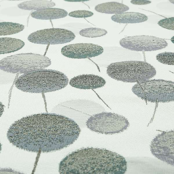 Dandelion Plant Inspired Pattern Fabric Purple White Purple Colour Chenille Fabric JO-187 - Made To Measure Curtains