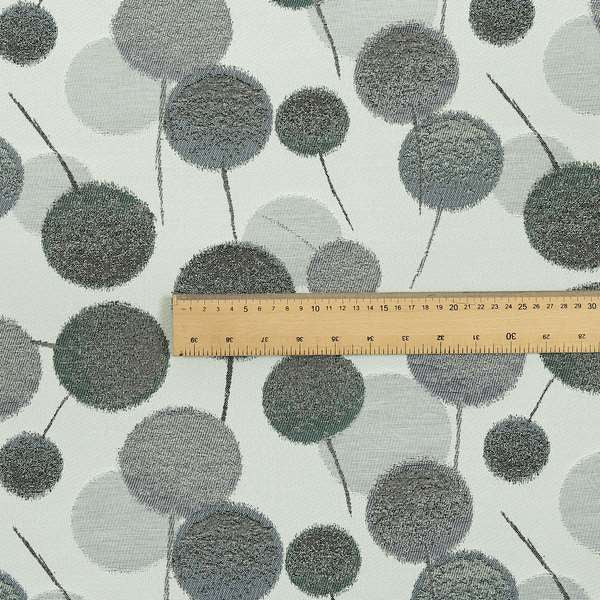 Dandelion Plant Inspired Pattern Fabric Purple White Purple Colour Chenille Fabric JO-187 - Made To Measure Curtains