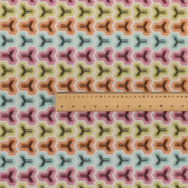 Carnival Living Fabric Collection Multi Colour Geometric Pattern Upholstery Curtains Fabric JO-191 - Roman Blinds