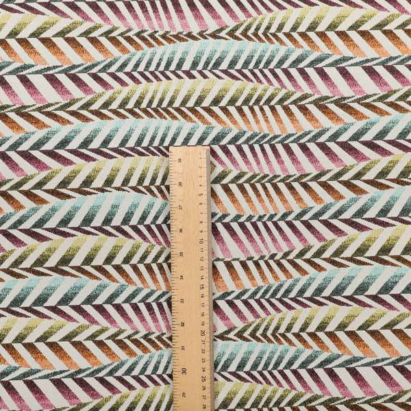 Carnival Living Fabric Collection Multi Colour Wave Striped Funky Retro Pattern Upholstery Curtains Fabric JO-196 - Roman Blinds