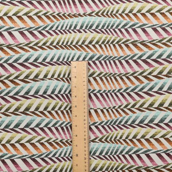 Carnival Living Fabric Collection Multi Colour Wave Striped Funky Retro Pattern Upholstery Curtains Fabric JO-196 - Handmade Cushions