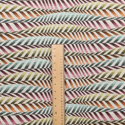 Carnival Living Fabric Collection Multi Colour Wave Striped Funky Retro Pattern Upholstery Curtains Fabric JO-196 - Made To Measure Curtains