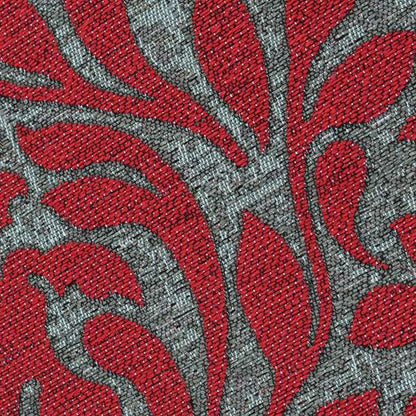 Renieri Fabric Collection Red Brown Floral Inspired Pattern Soft Chenille Upholstery Fabric JO-202 - Roman Blinds