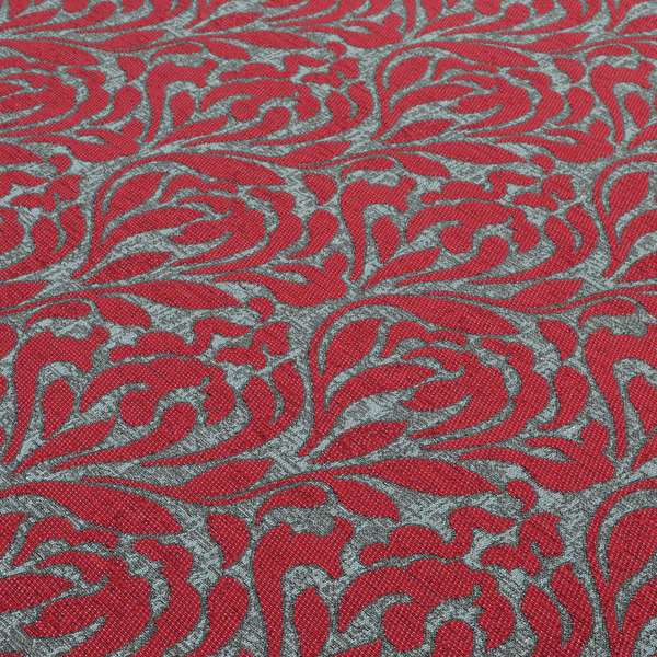 Renieri Fabric Collection Red Brown Floral Inspired Pattern Soft Chenille Upholstery Fabric JO-202 - Roman Blinds