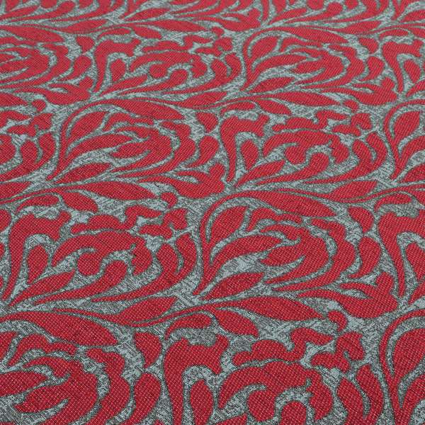 Renieri Fabric Collection Red Brown Floral Inspired Pattern Soft Chenille Upholstery Fabric JO-202 - Handmade Cushions