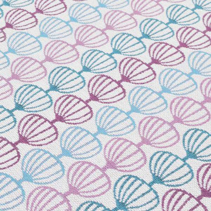 Purple Blue White Geometric Balloon Pattern Soft Chenille Upholstery Fabric JO-215 - Roman Blinds