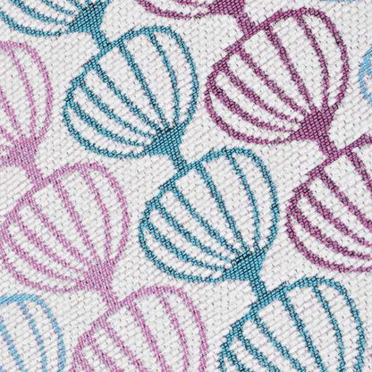 Purple Blue White Geometric Balloon Pattern Soft Chenille Upholstery Fabric JO-215 - Roman Blinds