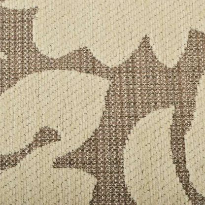 Beige Floral Design With Silver Shine Background Soft Chenille Upholstery Fabric JO-251 - Roman Blinds