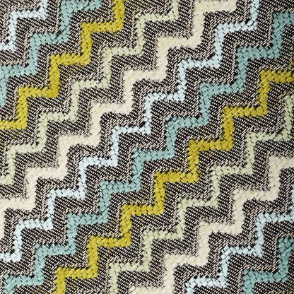 Multi Coloured Grey Green Blue White Chevron Striped Soft Chenille Upholstery Fabric JO-254 - Roman Blinds