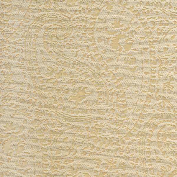 Cream Beige Paisley Pattern Soft Chenille Upholstery Fabric JO-256 - Handmade Cushions