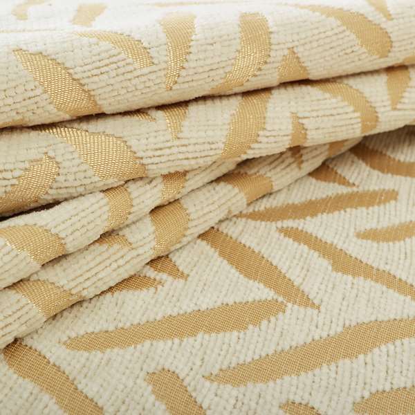 Cream Beige Designer Small Stripe Pattern Soft Chenille Upholstery Fabric JO-257 - Roman Blinds