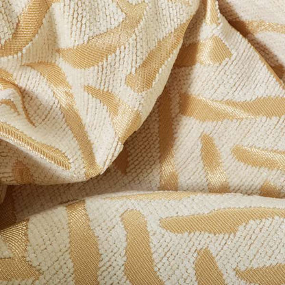 Cream Beige Designer Small Stripe Pattern Soft Chenille Upholstery Fabric JO-257 - Roman Blinds