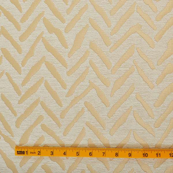 Cream Beige Designer Small Stripe Pattern Soft Chenille Upholstery Fabric JO-257 - Roman Blinds