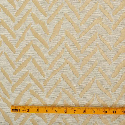 Cream Beige Designer Small Stripe Pattern Soft Chenille Upholstery Fabric JO-257 - Roman Blinds