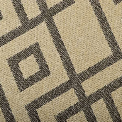 Beige Brown Geometric Pattern Soft Cotton Feel Chenille Upholstery Fabric JO-258 - Roman Blinds