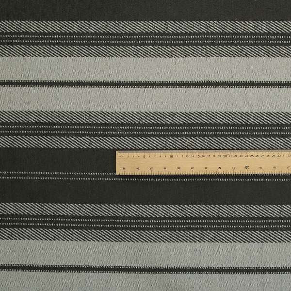 Highland Collection Luxury Soft Like Cotton Striped Pattern Grey Colour Chenille Upholstery Fabric JO-270