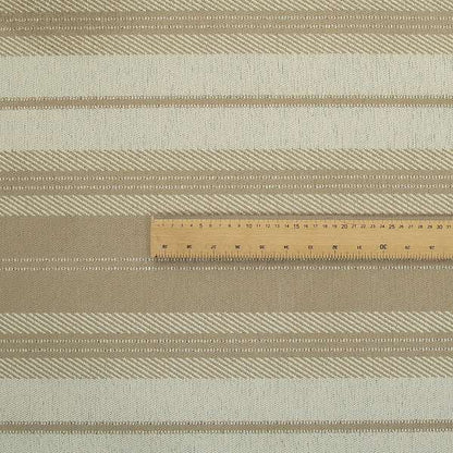 Highland Collection Luxury Soft Like Cotton Striped Design Golden Beige Colour Chenille Upholstery Fabric JO-274