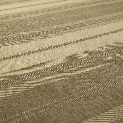 Highland Collection Luxury Soft Like Cotton Striped Mink Brown Colour Chenille Upholstery Fabric JO-275