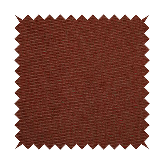 Highland Collection Luxury Soft Like Cotton Plain Red On Brown Colour Chenille Upholstery Fabric JO-282