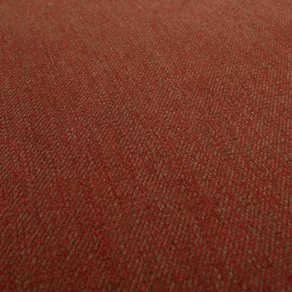 Highland Collection Luxury Soft Like Cotton Plain Red On Brown Colour Chenille Upholstery Fabric JO-282 - Roman Blinds