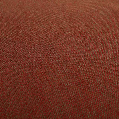 Highland Collection Luxury Soft Like Cotton Plain Red On Brown Colour Chenille Upholstery Fabric JO-282 - Made To Measure Curtains