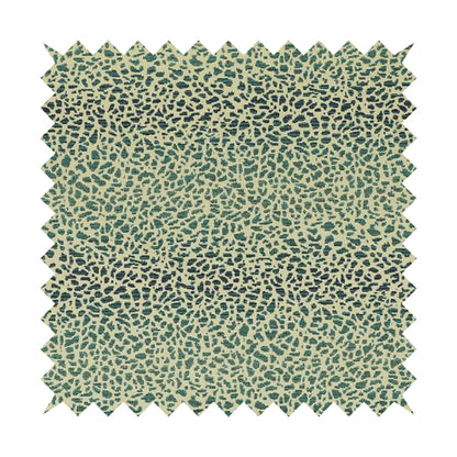 Decorative Geometric Blue Teal Colour Pattern Chenille Jacquard Fabric JO-287