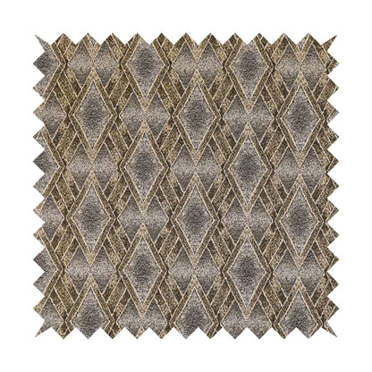 Elwin Decorative Weave Grey Yellow Colour Geometric Hexagon Pattern Jacquard Fabric JO-292 - Roman Blinds