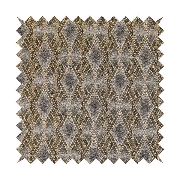 Elwin Decorative Weave Grey Yellow Colour Geometric Hexagon Pattern Jacquard Fabric JO-292 - Made To Measure Curtains