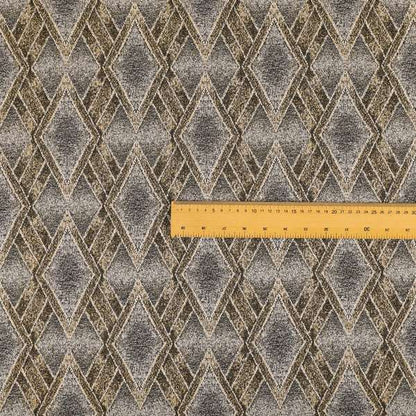 Elwin Decorative Weave Grey Yellow Colour Geometric Hexagon Pattern Jacquard Fabric JO-292 - Roman Blinds