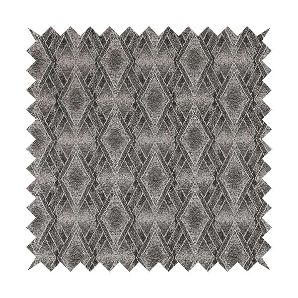 Elwin Decorative Weave Grey Black Colour Geometric Hexagon Pattern Jacquard Fabric JO-294 - Roman Blinds